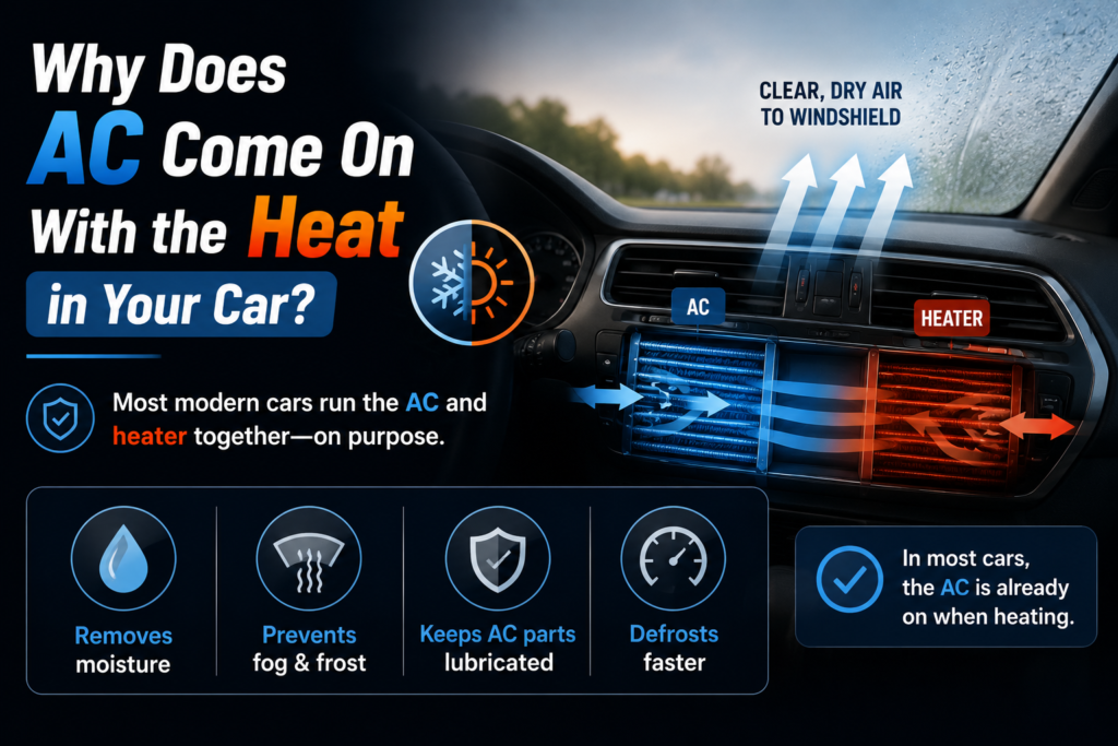 Why Does AC Come On With the Heat in Your Car